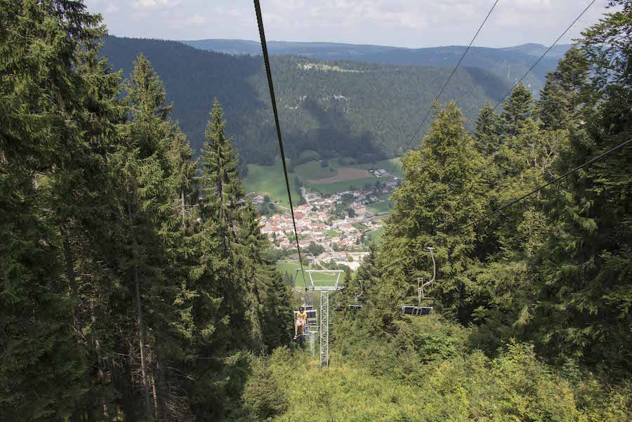 Blick vom La Robella Sessellift auf Buttes